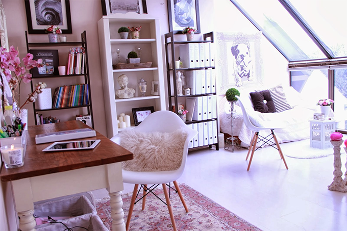 Home office em estilo Shabby Chic