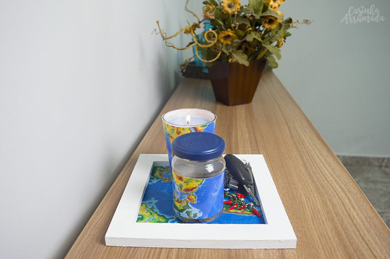 Compras: objetos com mapas na decoração